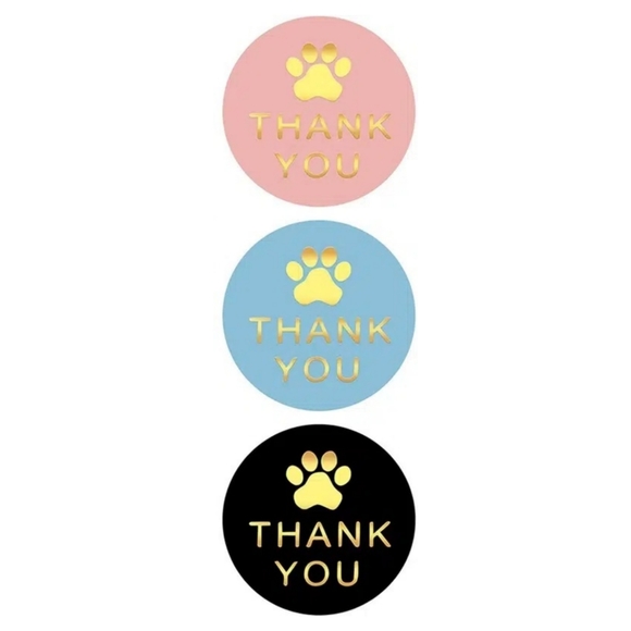 100 - 1.5 Inch Thank You Stickers - Picture 6 of 6